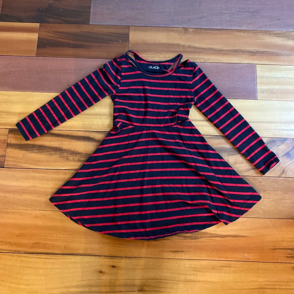 Children's Place Striped Skater Dress - size 5/6